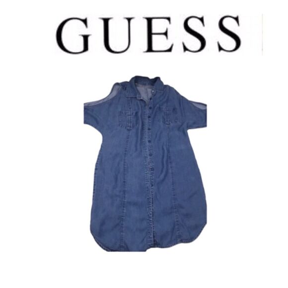 Guess Open Arm Denim Top. Sz XS - Picture 1 of 5